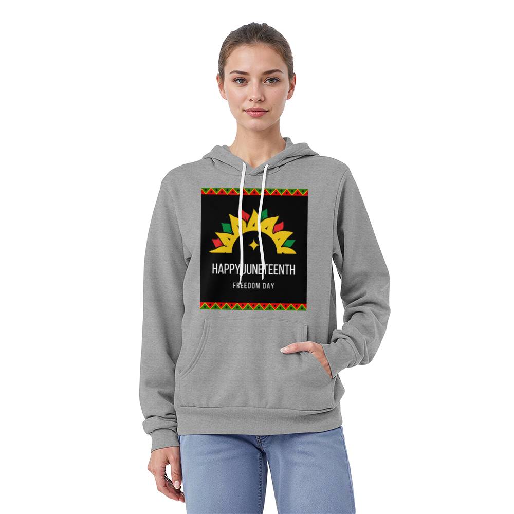 Happy Juneteenth Freedom Day Unisex Pullover Hoodie Front Print