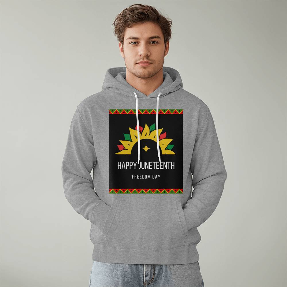 Happy Juneteenth Freedom Day Unisex Pullover Hoodie Front Print