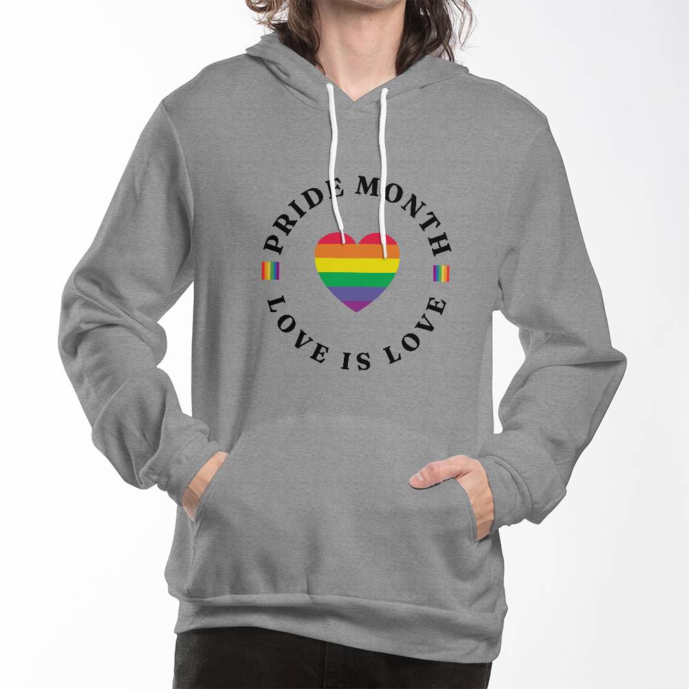 Pride Month Love Is Love Unisex Pullover Hoodie Front Print