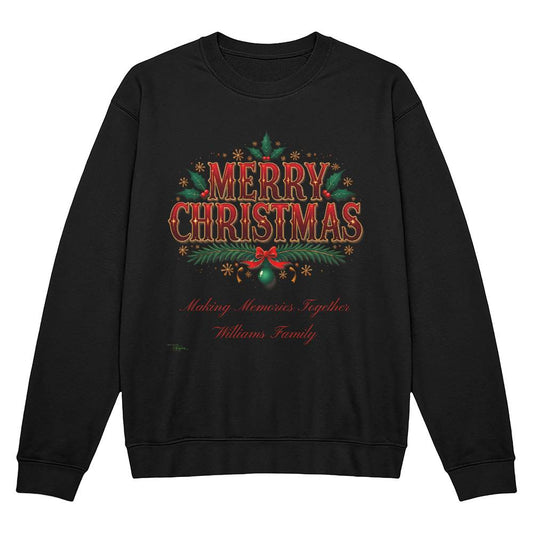 Merry Christmas Personalized Family Name Sweatshirt