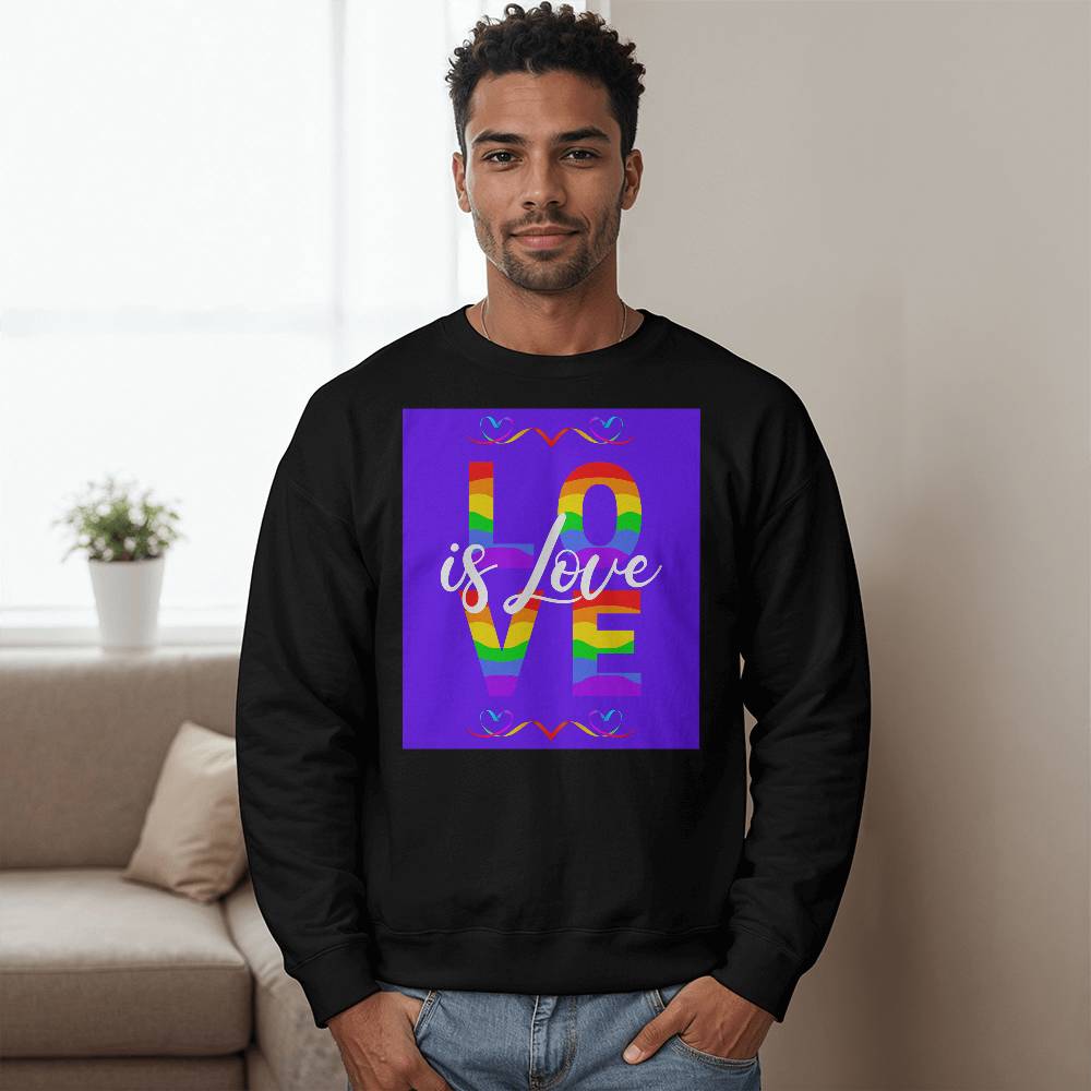 Love Is Love Unisex Crewneck Sweatshirt Front Print