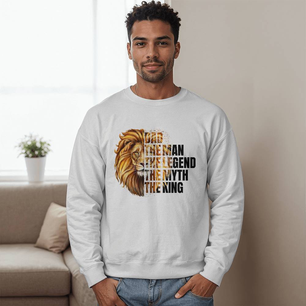 Dad The Man The Legend The Myth The King Crewneck Sweatshirt