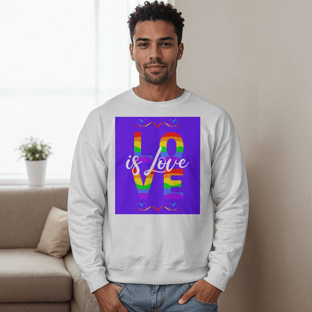 Love Is Love Unisex Crewneck Sweatshirt Front Print