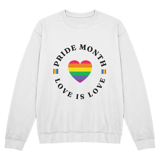 Pride Month Love Is Love Unisex Crewneck Sweatshirt Front Print