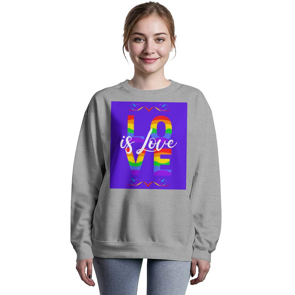 Love Is Love Unisex Crewneck Sweatshirt Front Print