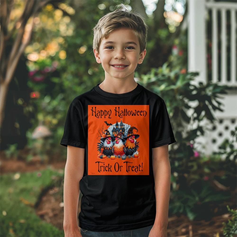 Happy Halloween Trick Or Treat! Unisex Youth T-Shirt With Front Print