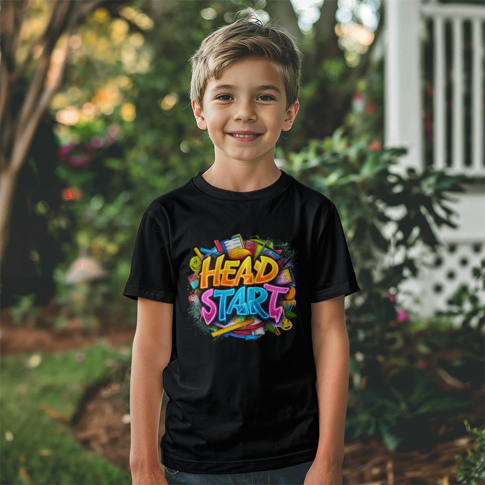 Back To School Retro Head Start Unisex Youth T-Shirt With Front Print