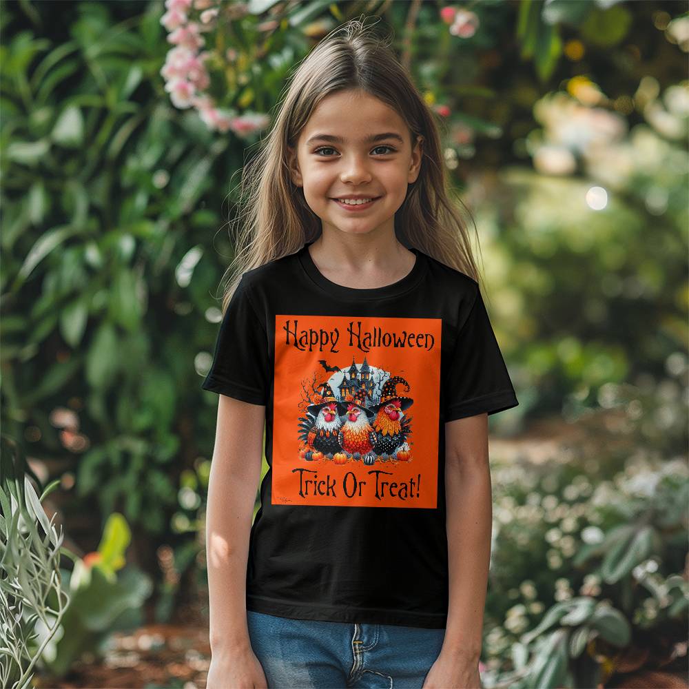 Happy Halloween Trick Or Treat! Unisex Youth T-Shirt With Front Print