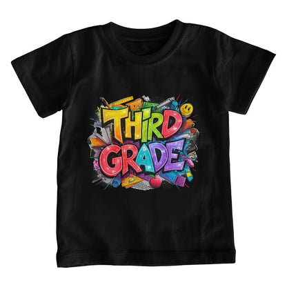 Back To School Retro Third Grade Unisex Youth T-Shirt With Front Print