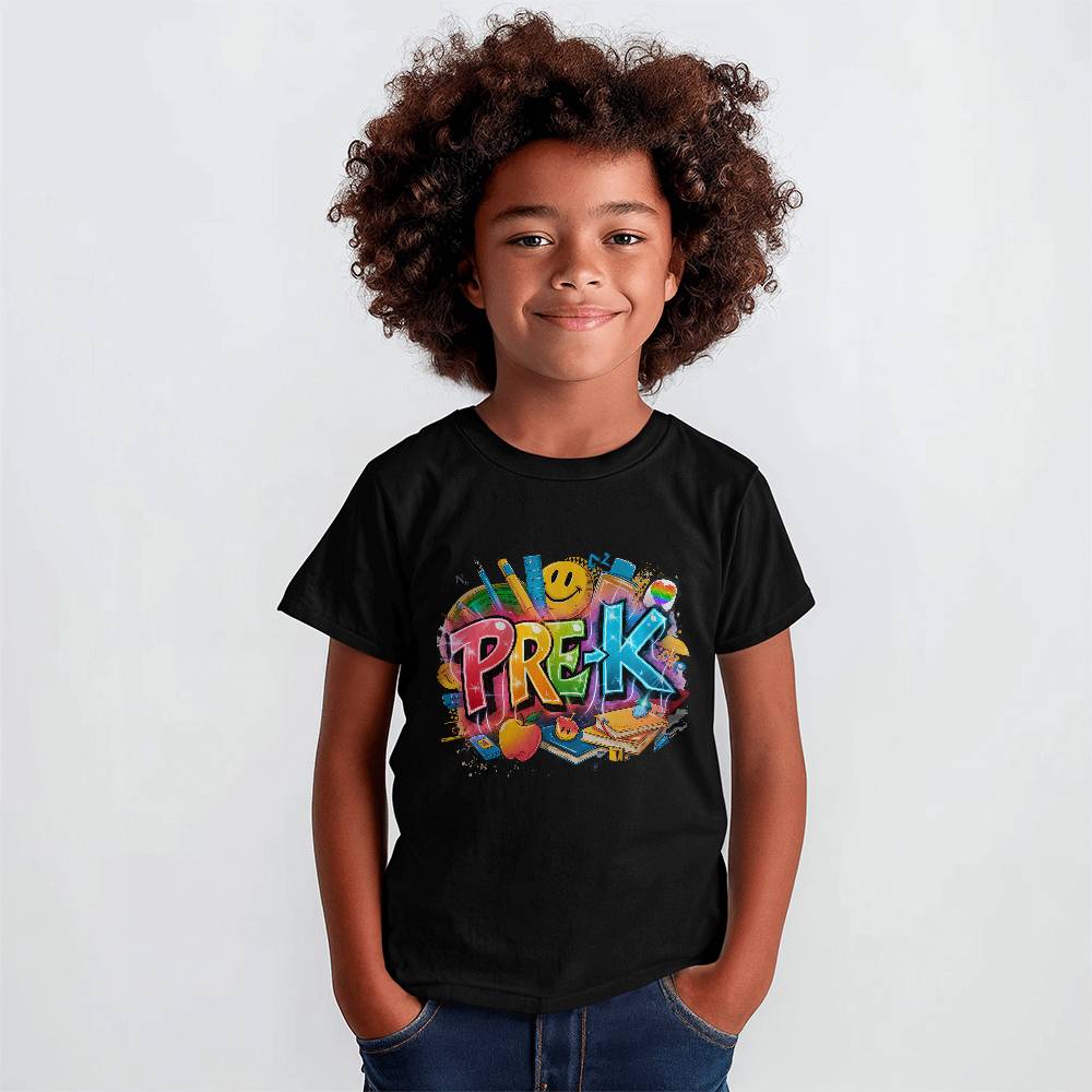 Back To School Retro Pre-K Unisex Youth T-Shirt With Front Print