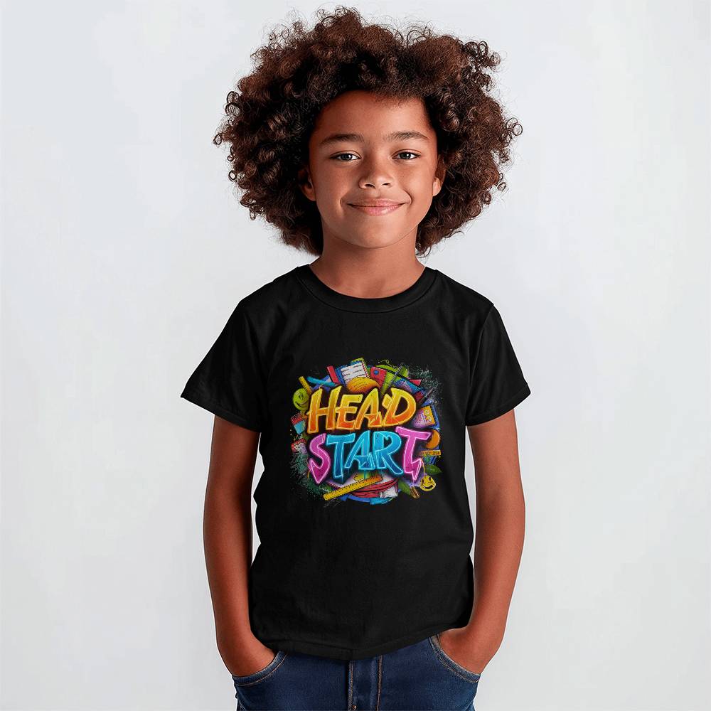 Back To School Retro Head Start Unisex Youth T-Shirt With Front Print