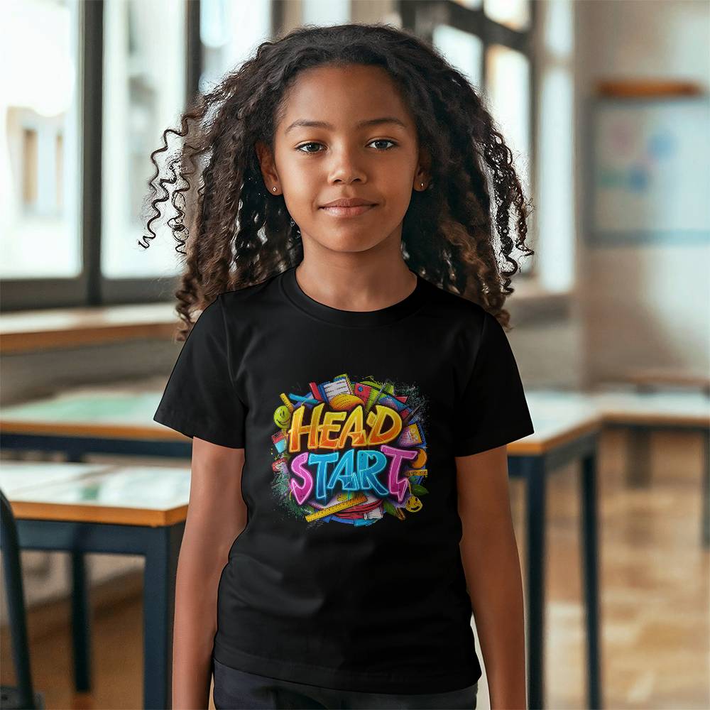 Back To School Retro Head Start Unisex Youth T-Shirt With Front Print