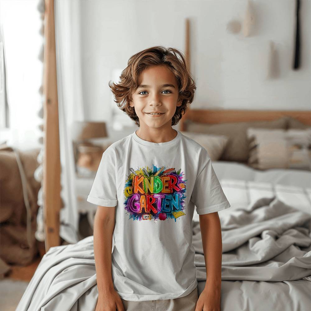 Back To School Retro Kindergarten Unisex Youth T-Shirt With Front Print