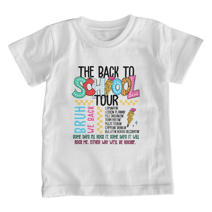 The Back To School Tour (Black Lettering) Unisex Youth T-Shirt With Front Print