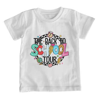 The Back To School Tour (Circle With Black Lettering) Unisex Youth T-Shirt With Front Print