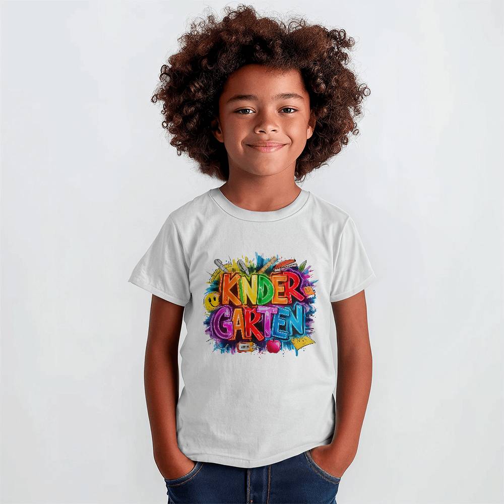 Back To School Retro Kindergarten Unisex Youth T-Shirt With Front Print