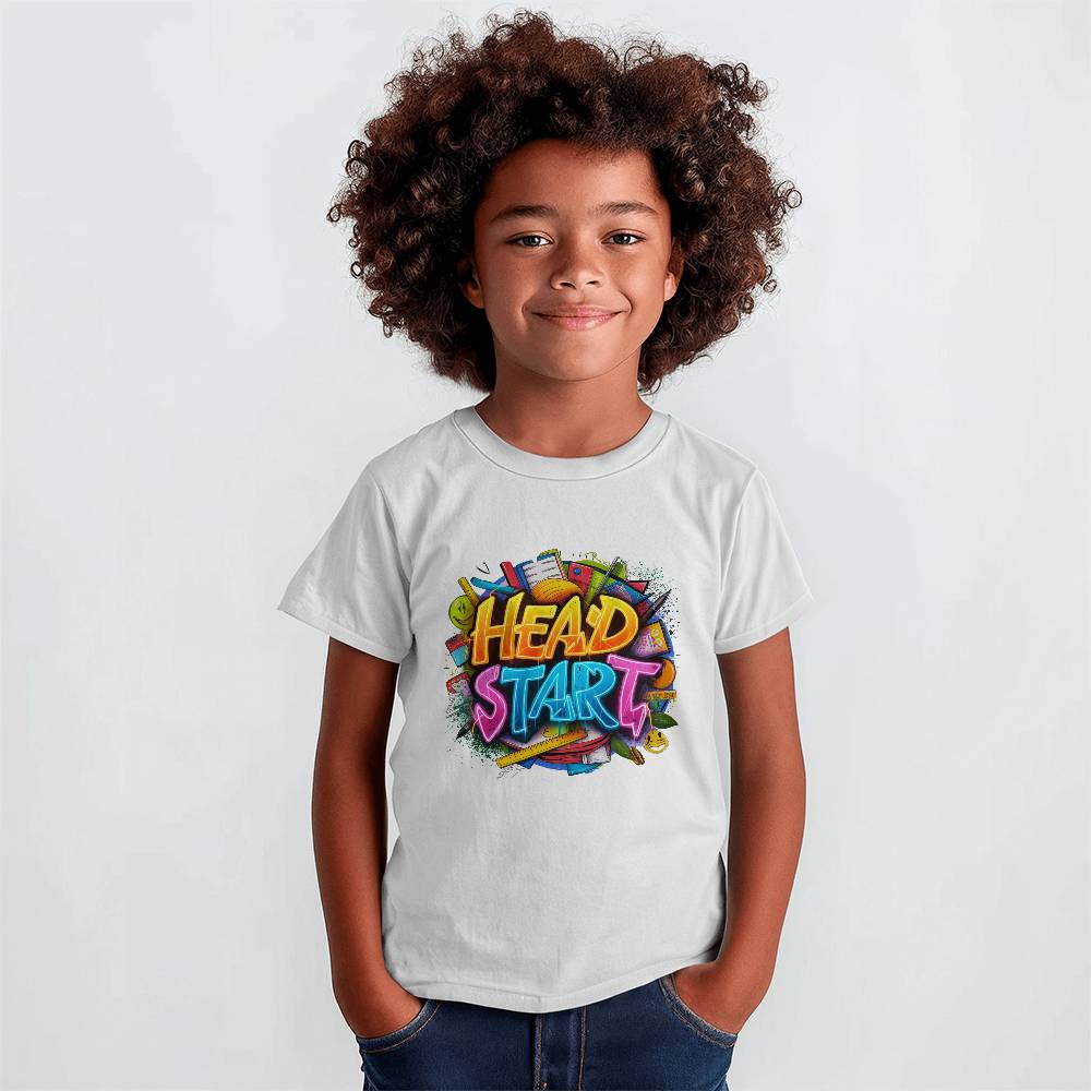 Back To School Retro Head Start Unisex Youth T-Shirt With Front Print