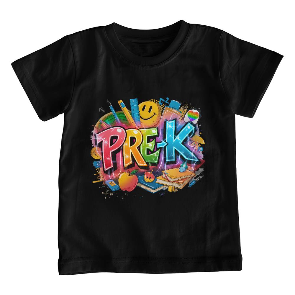 Back To School Retro Pre-K Unisex Youth T-Shirt With Front Print