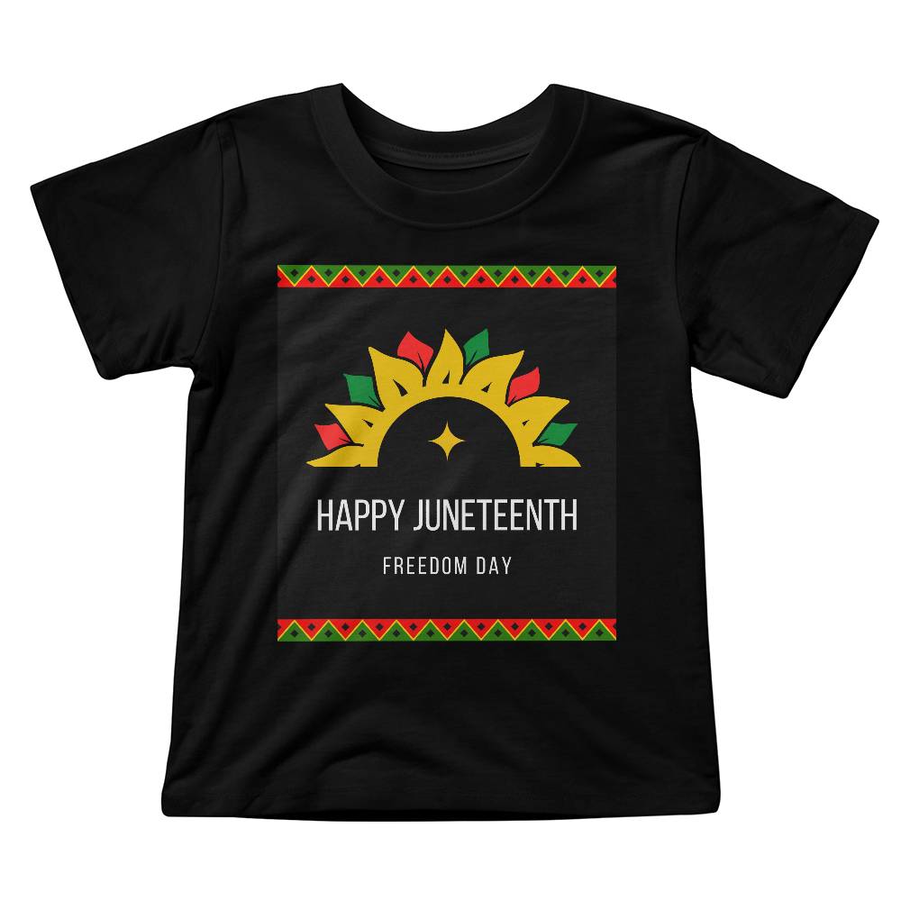 Happy Juneteenth Freedom Day Toddler Jersey Tee Front Print