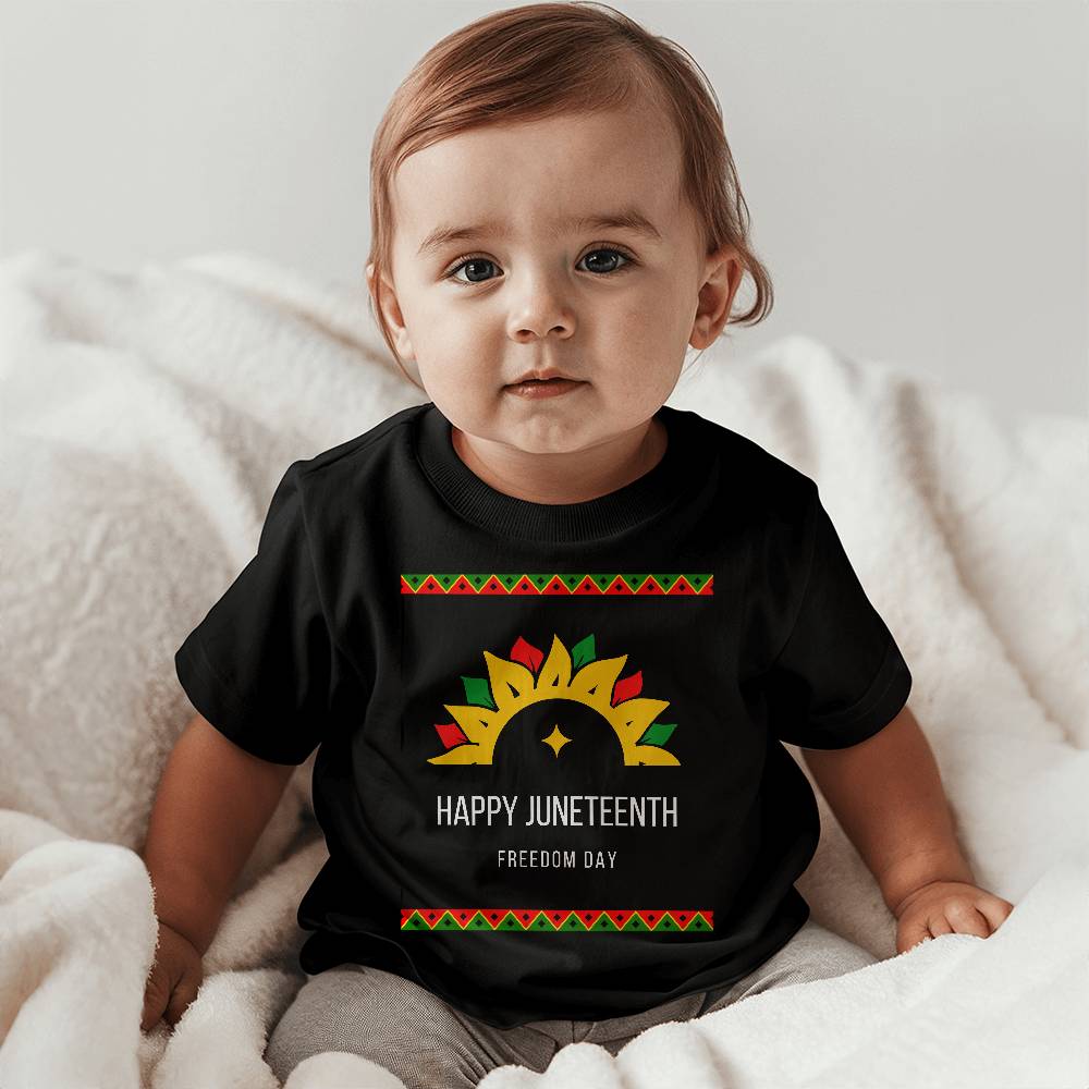 Happy Juneteenth Freedom Day Baby Jersey Tee Front Print