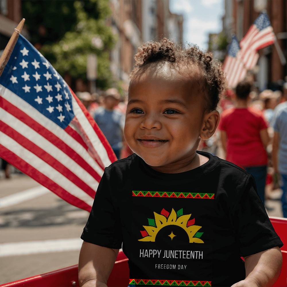 Happy Juneteenth Freedom Day Baby Jersey Tee Front Print