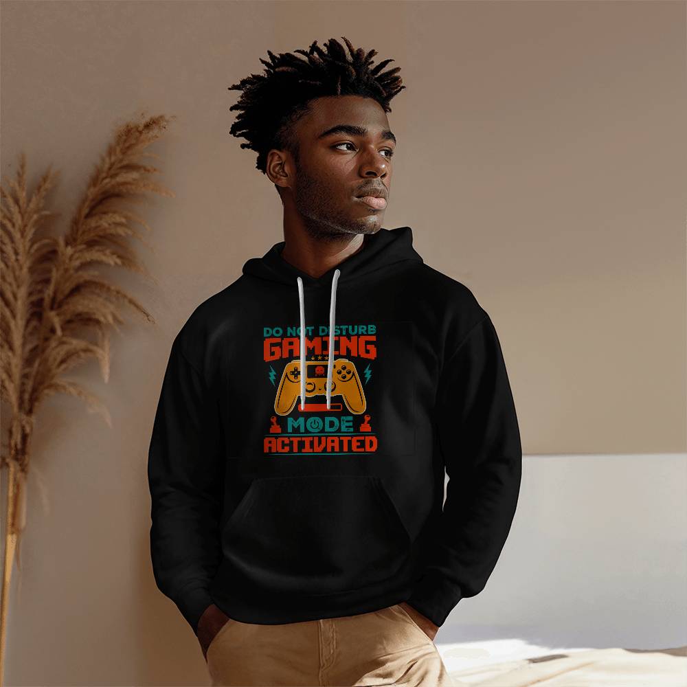 Do Not Disturb Gaming Mode Activated Unisex Hooded Sweatshirt With Front Print