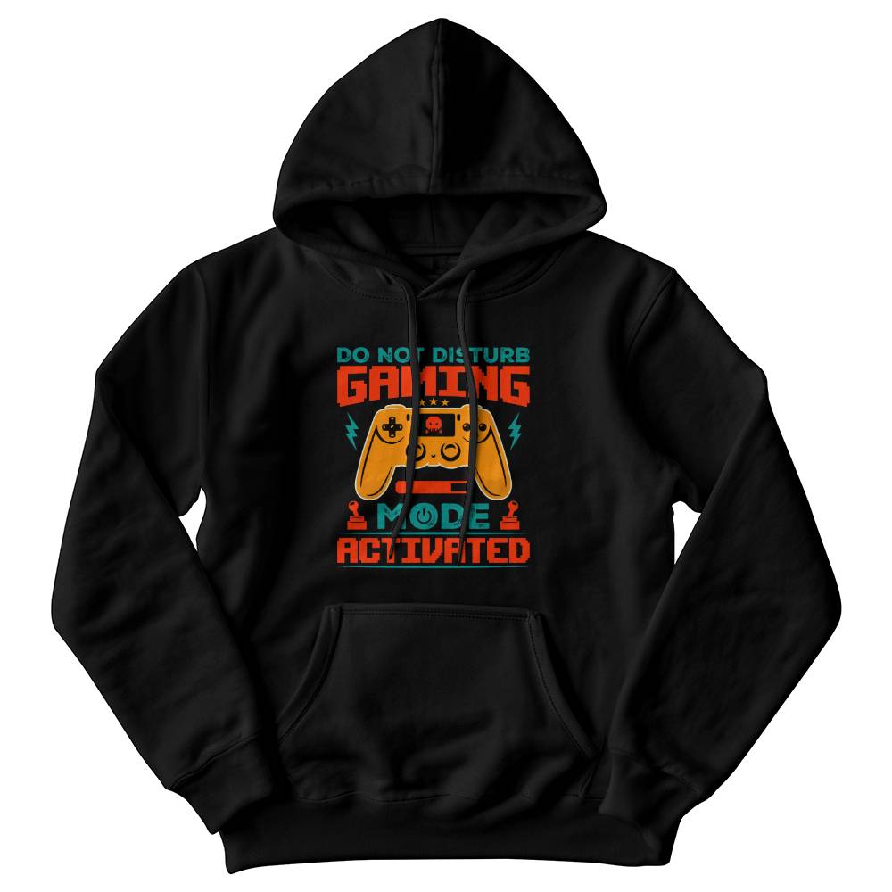 Do Not Disturb Gaming Mode Activated Unisex Hooded Sweatshirt With Front Print