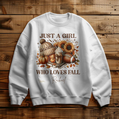 Just a Girl Who Loves Fall Personalized Sweatshirt