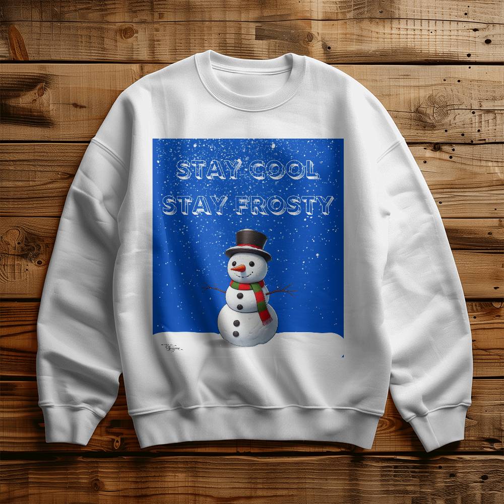 Stay Cool Stay Frosty Unisex Crewneck Sweatshirt With Front Print