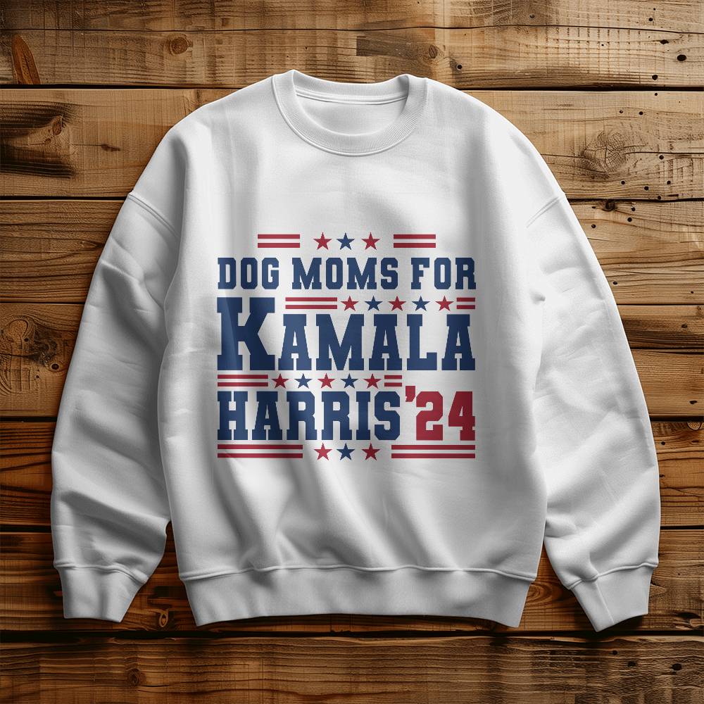 Dog Moms For Kamala Harris '24 Unisex Crewneck Sweatshirt With Front Print