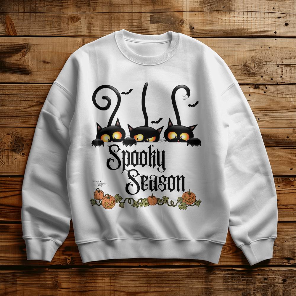 Halloween Spooky Season White Sweatshirt