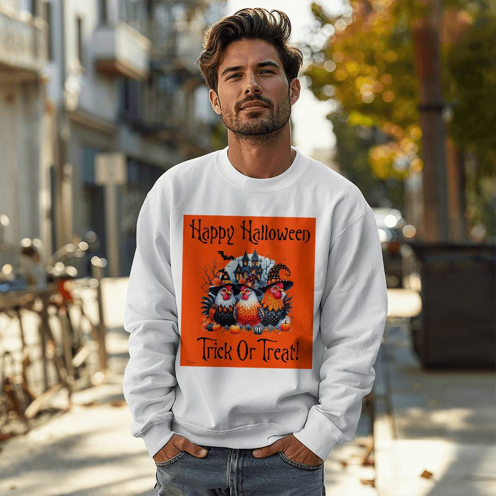 Happy Halloween Trick Or Treat! Unisex Crewneck Sweatshirt With Front Print