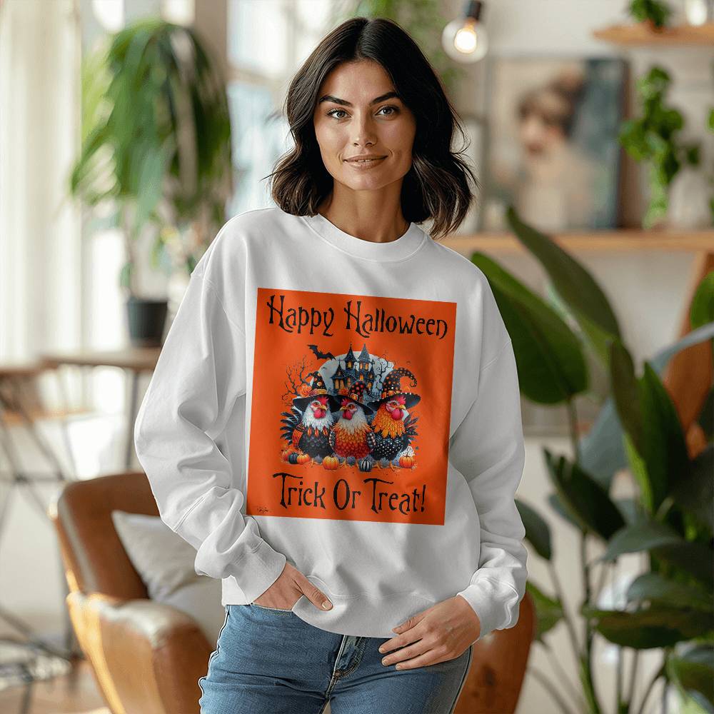 Happy Halloween Trick Or Treat! Unisex Crewneck Sweatshirt With Front Print