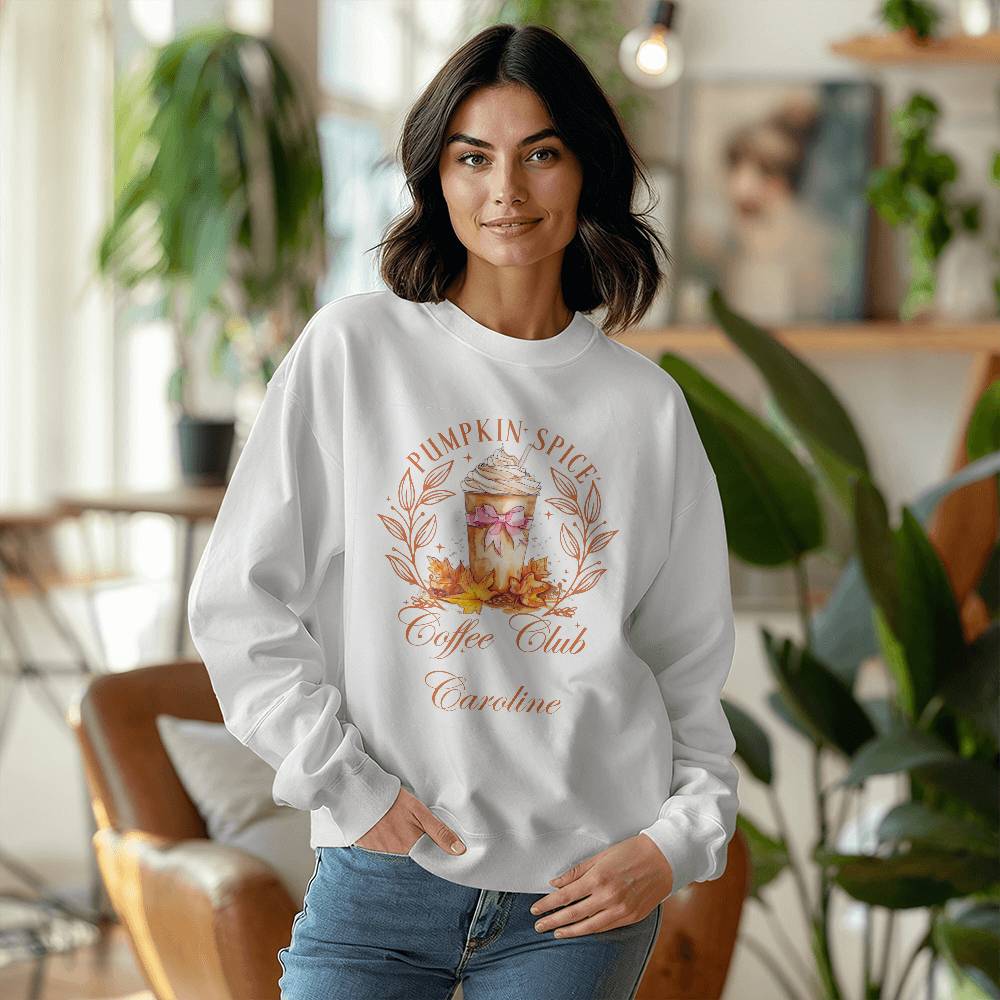 Personalized Pumpkin Spice Coffee Club Sweatshirt