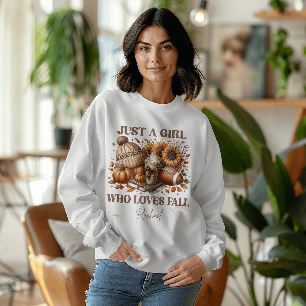 Just a Girl Who Loves Fall Personalized Sweatshirt