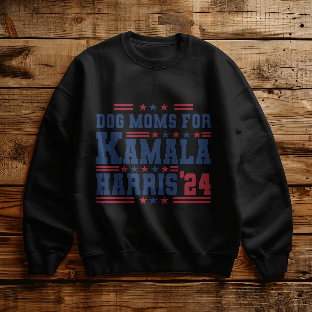 Dog Moms For Kamala Harris '24 Unisex Crewneck Sweatshirt With Front Print