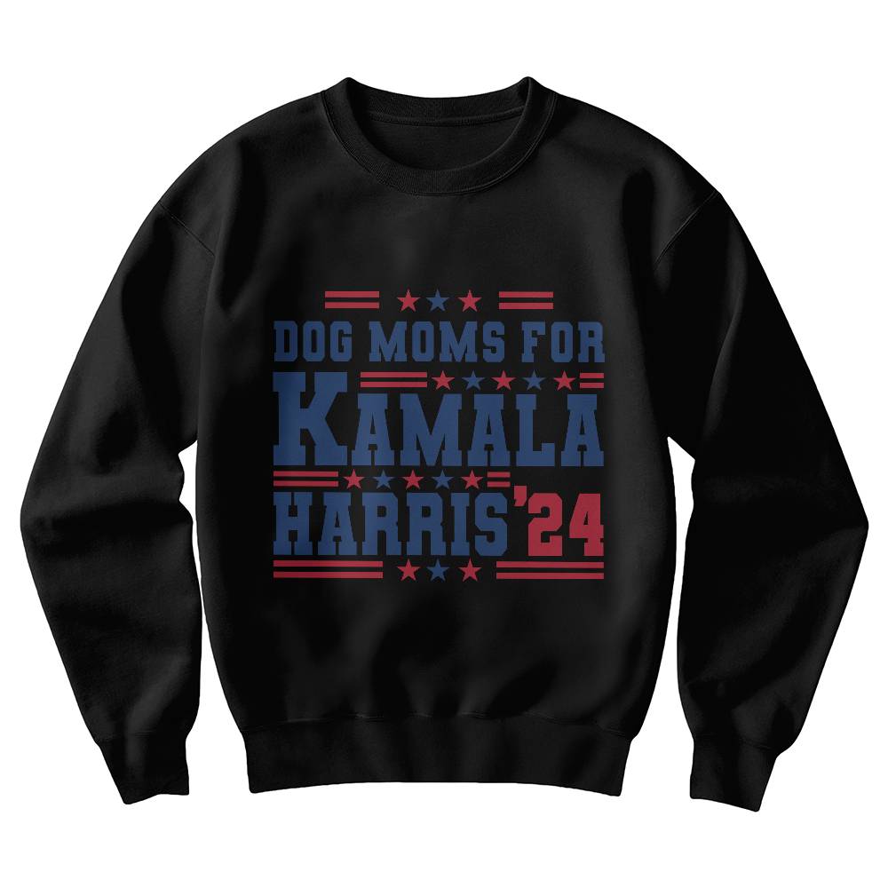 Dog Moms For Kamala Harris '24 Unisex Crewneck Sweatshirt With Front Print