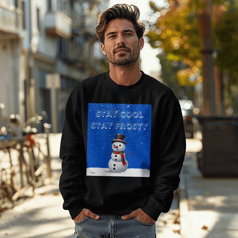 Stay Cool Stay Frosty Unisex Crewneck Sweatshirt With Front Print