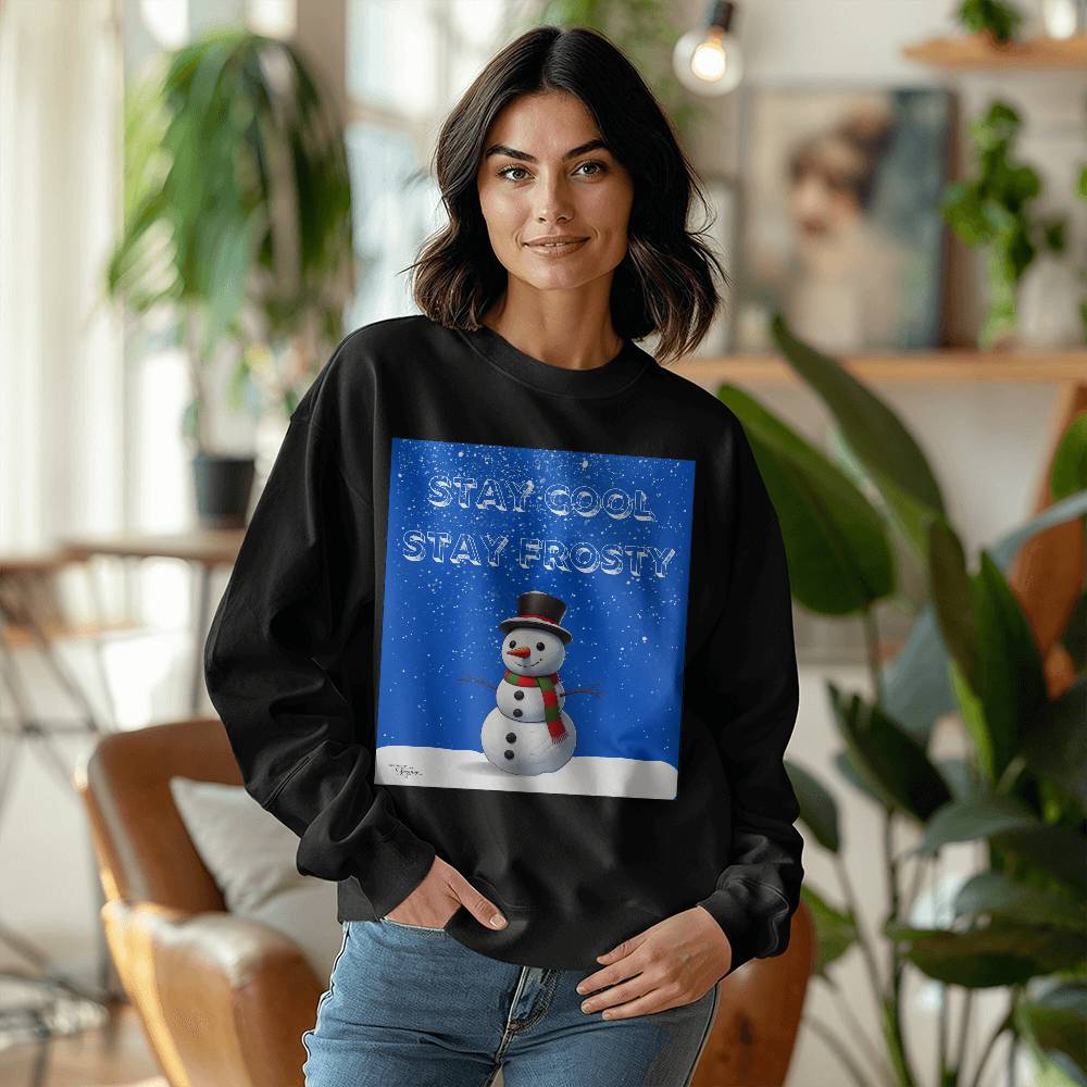 Stay Cool Stay Frosty Unisex Crewneck Sweatshirt With Front Print