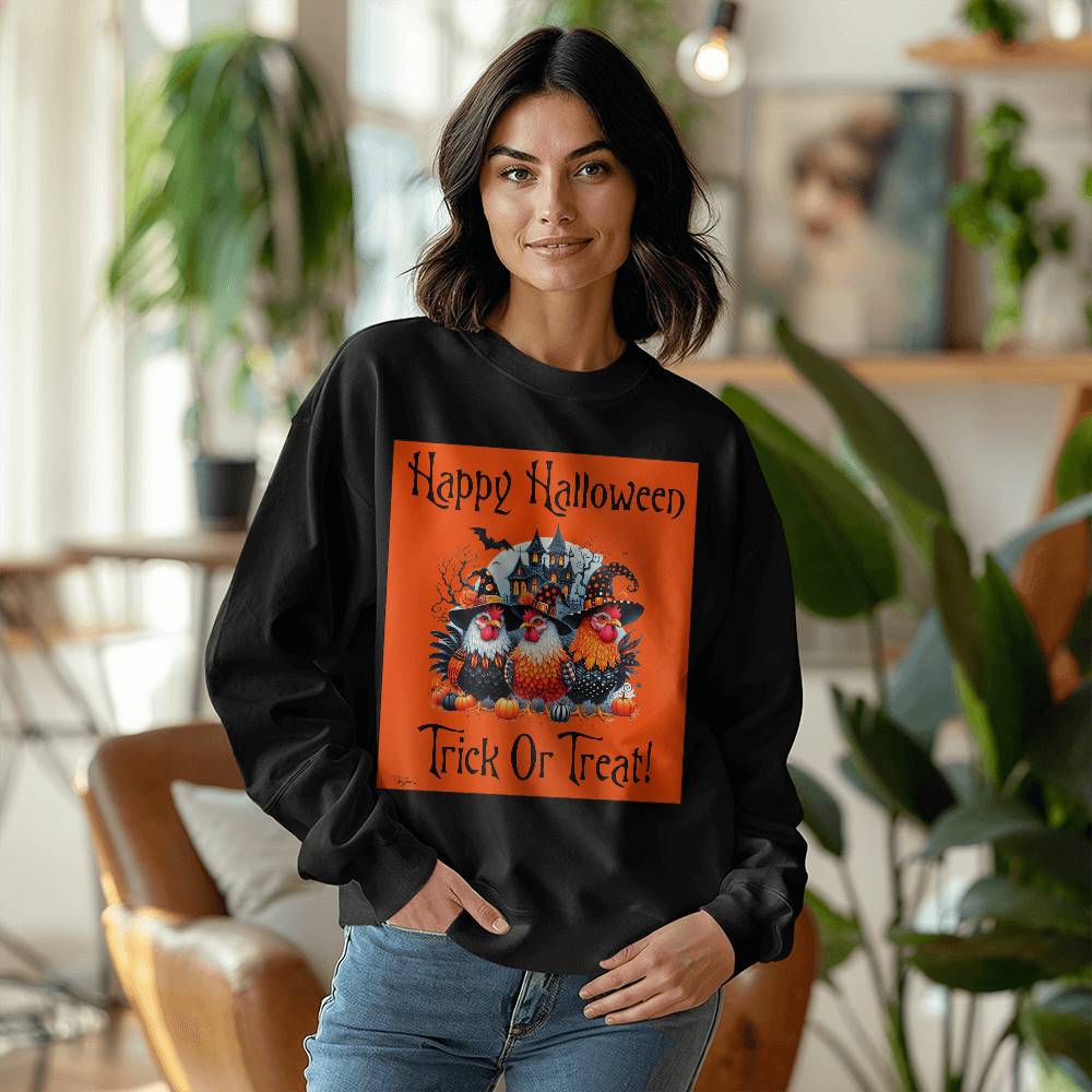 Happy Halloween Trick Or Treat! Unisex Crewneck Sweatshirt With Front Print