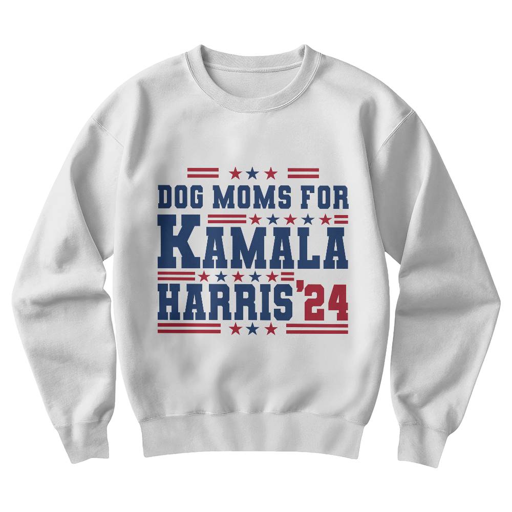 Dog Moms For Kamala Harris '24 Unisex Crewneck Sweatshirt With Front Print