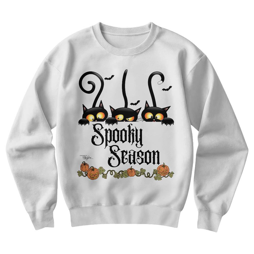 Halloween Spooky Season White Sweatshirt