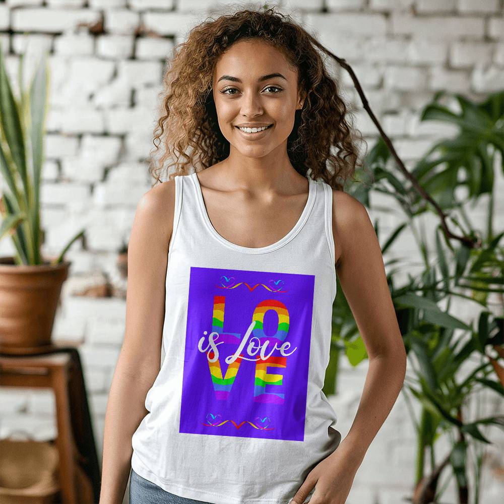 Love Is Love Unisex Jersey Tank Front Print