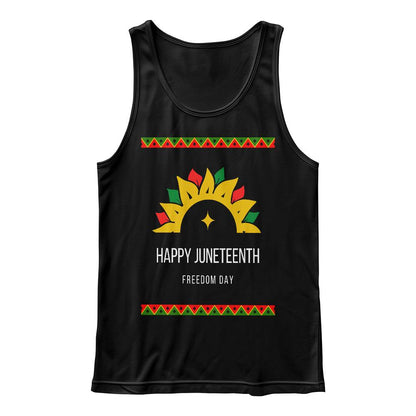 Happy Juneteenth Freedom Day Unisex Jersey Tank Front Print