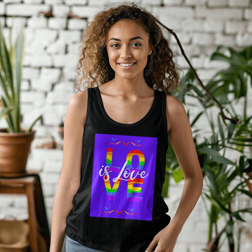 Love Is Love Unisex Jersey Tank Front Print