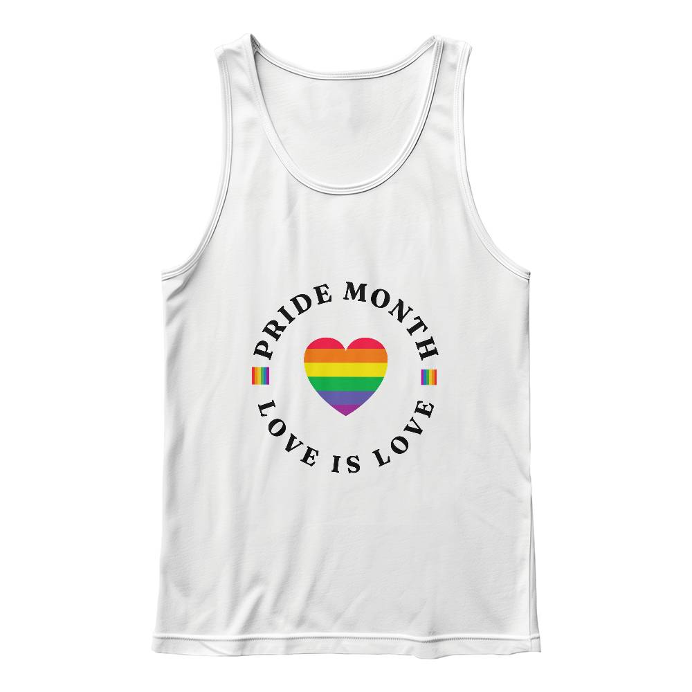 Pride Month Love Is Love Unisex Jersey Tank Front Print