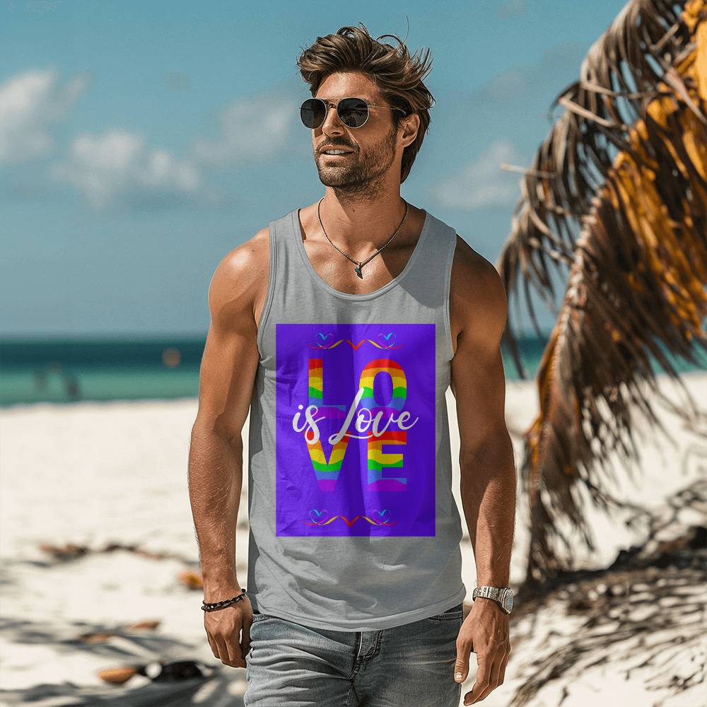 Love Is Love Unisex Jersey Tank Front Print