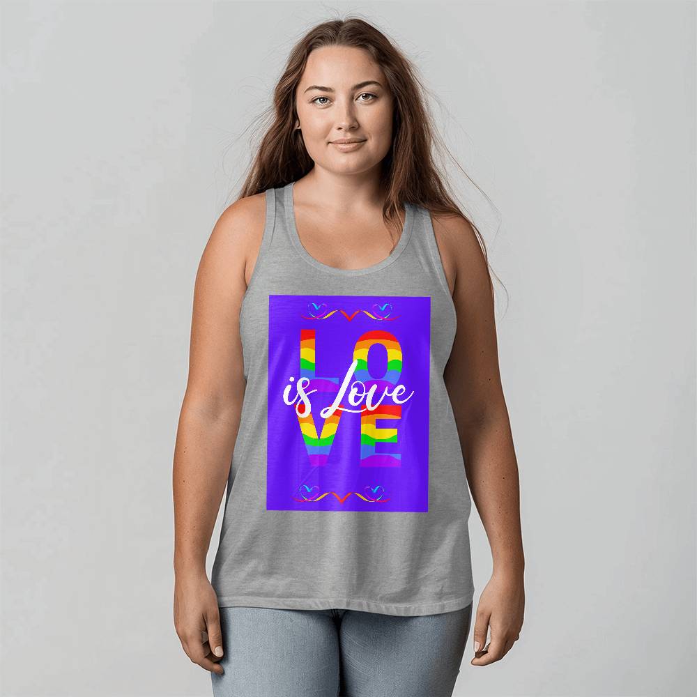 Love Is Love Unisex Jersey Tank Front Print