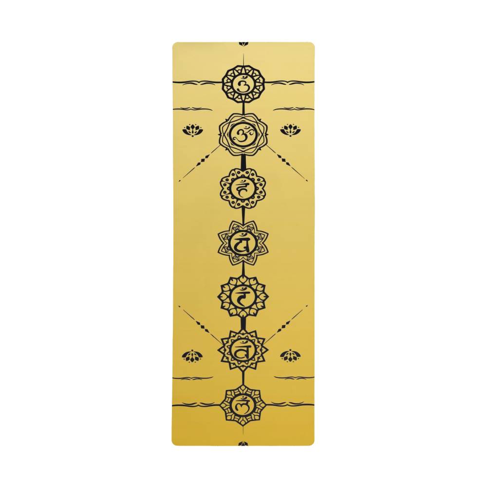 Yoga Mat Chakras Sunshine Gold