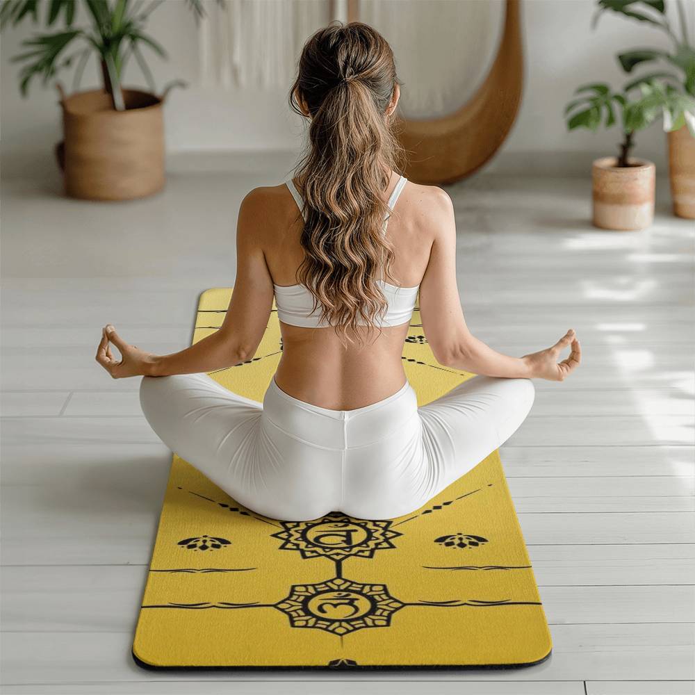 Yoga Mat Chakras Sunshine Gold